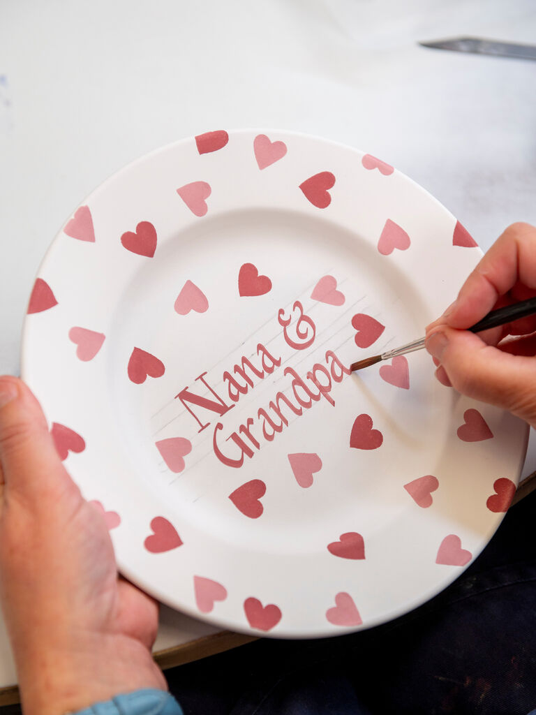 Personalised ceramic Plates, dinnerware and crockery - customise plates with your name or a beautiful quote along with Emma Bridgewater's signature designs. Give as a special gift for birthdays, anniversaries and other occasions.
