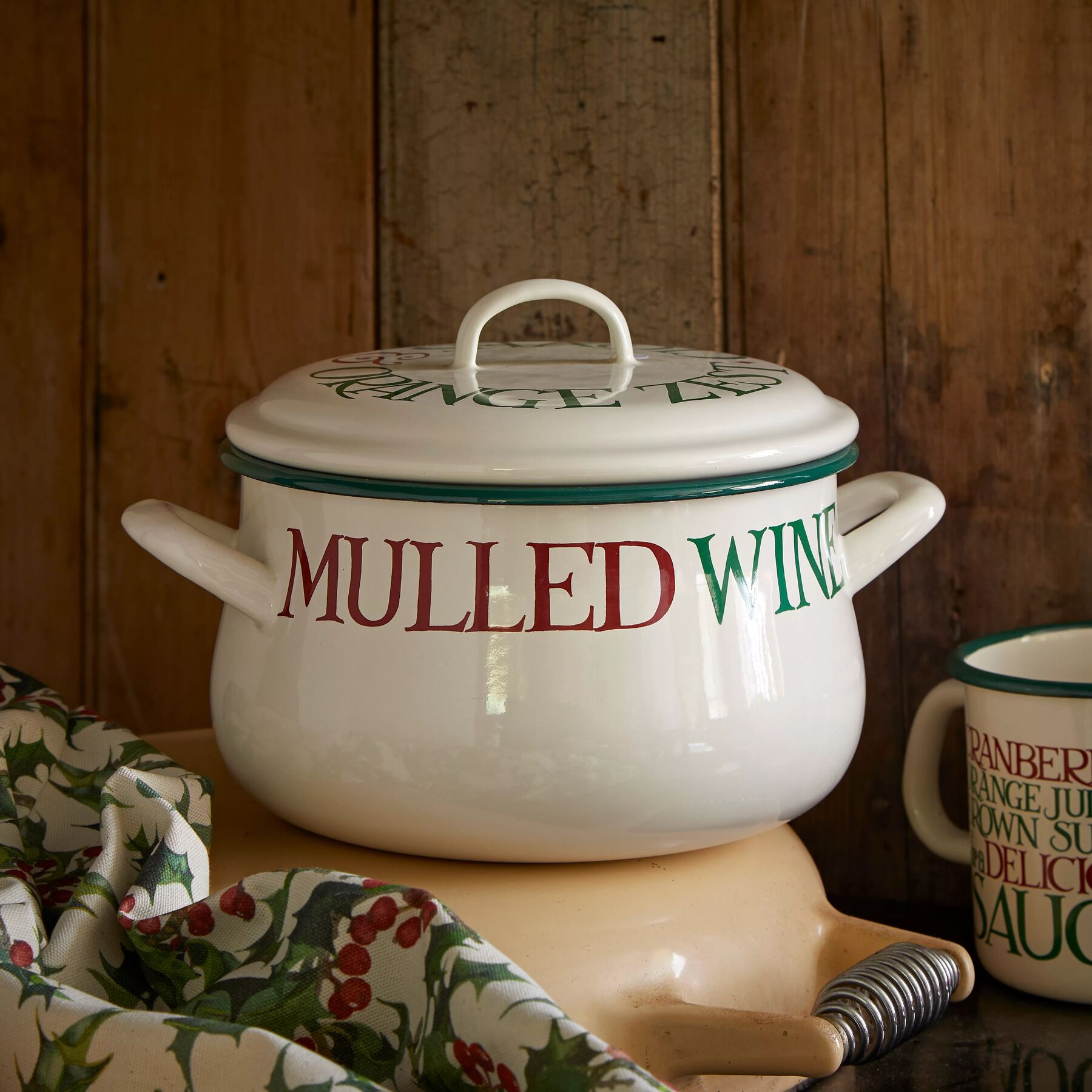 Christmas Toast & Marmalade Medium Enamel Cooking Pot