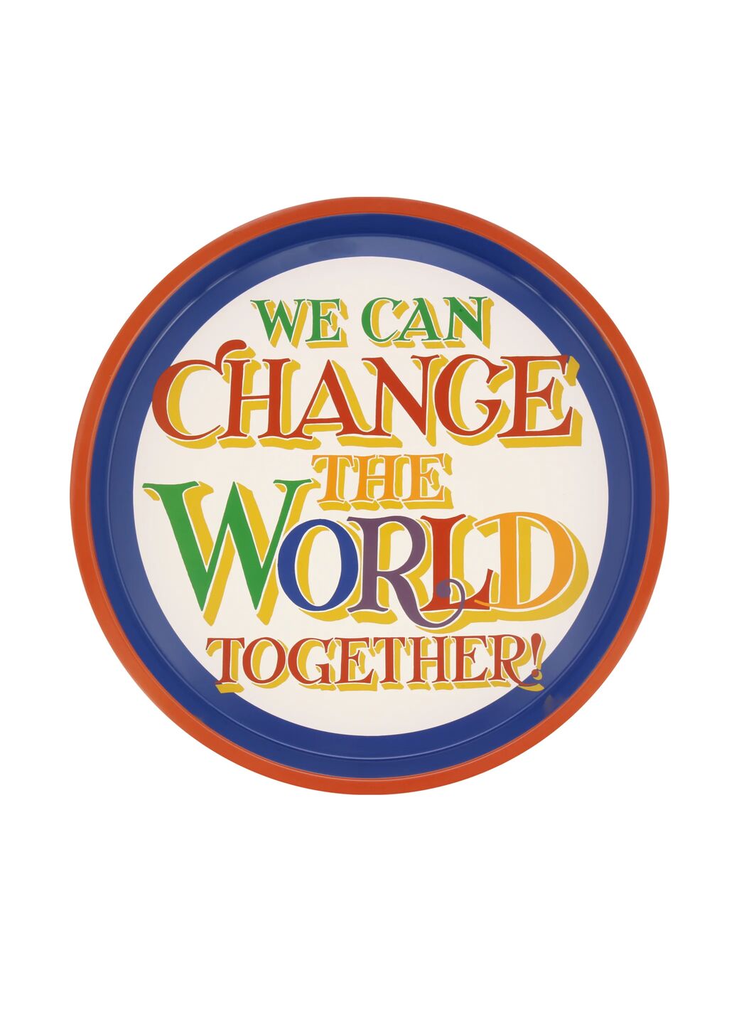 Rainbow Toast Round Tin Tray