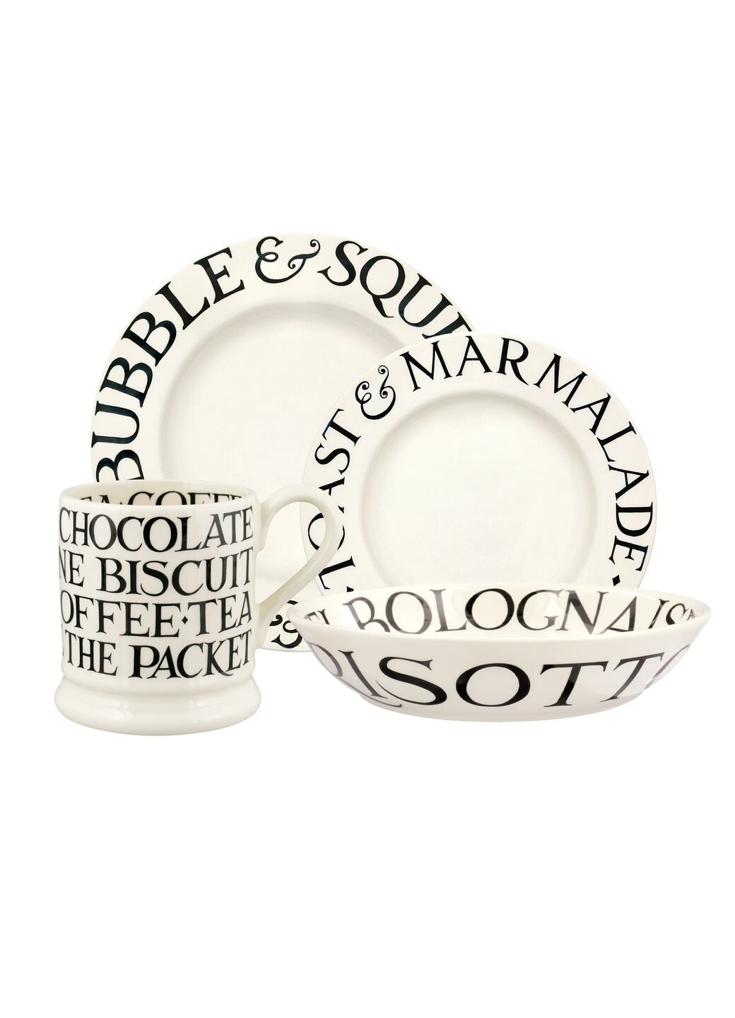 Black Toast Tableware - Set Of 4