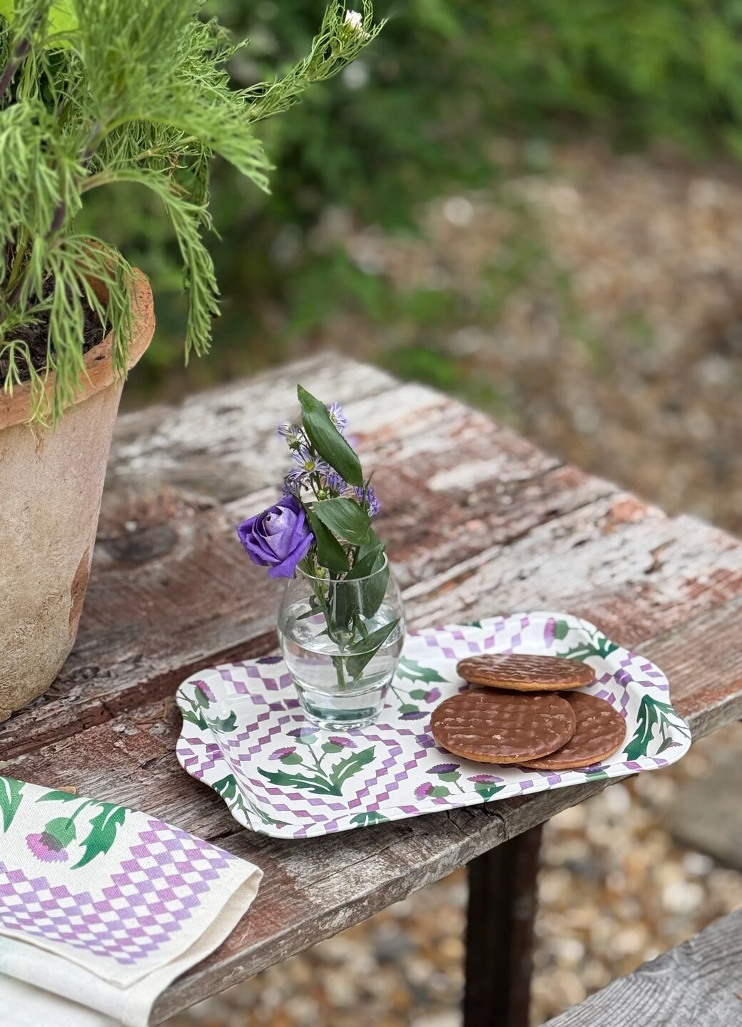 Thistle Small Tin Tray