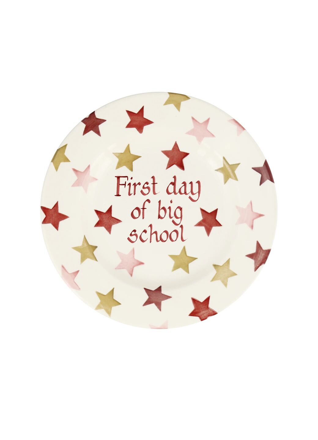 Personalised Pink & Gold Stars Medium Dinner Plate, 8.5 Inch
