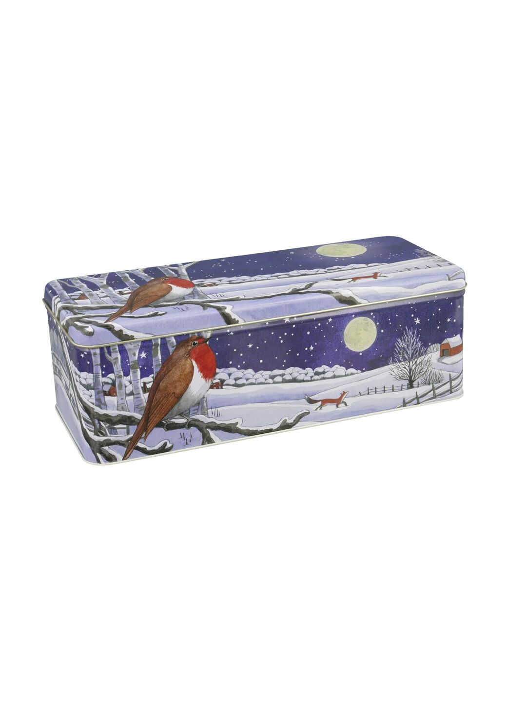 Midnight Robin Long Deep Rectangular Tin