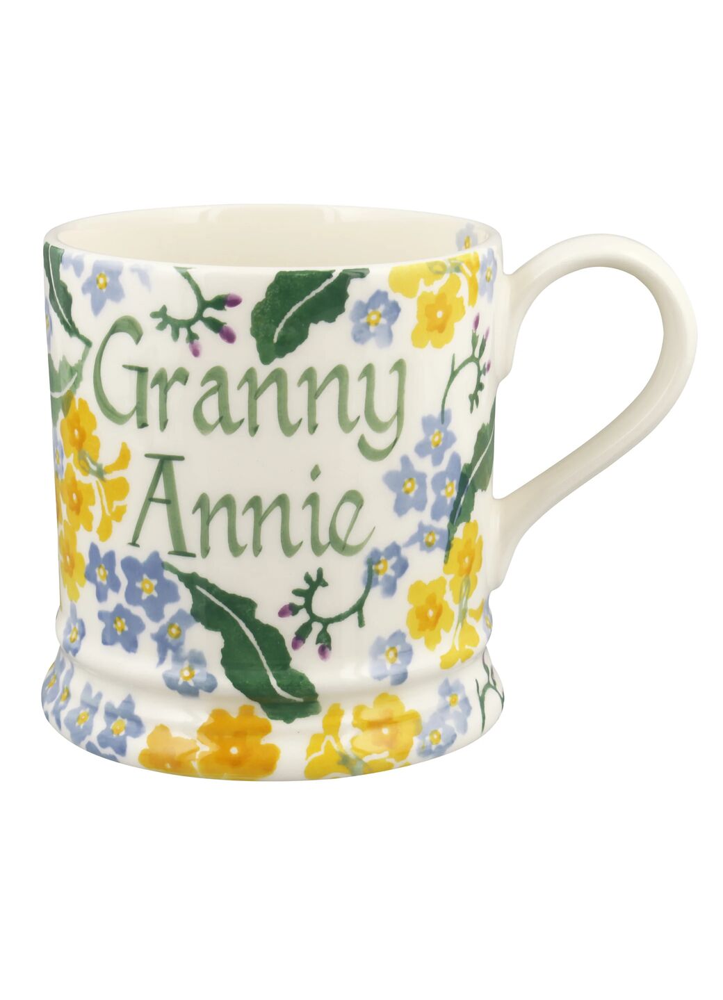 Personalised Forget Me Not & Primrose Large Mug