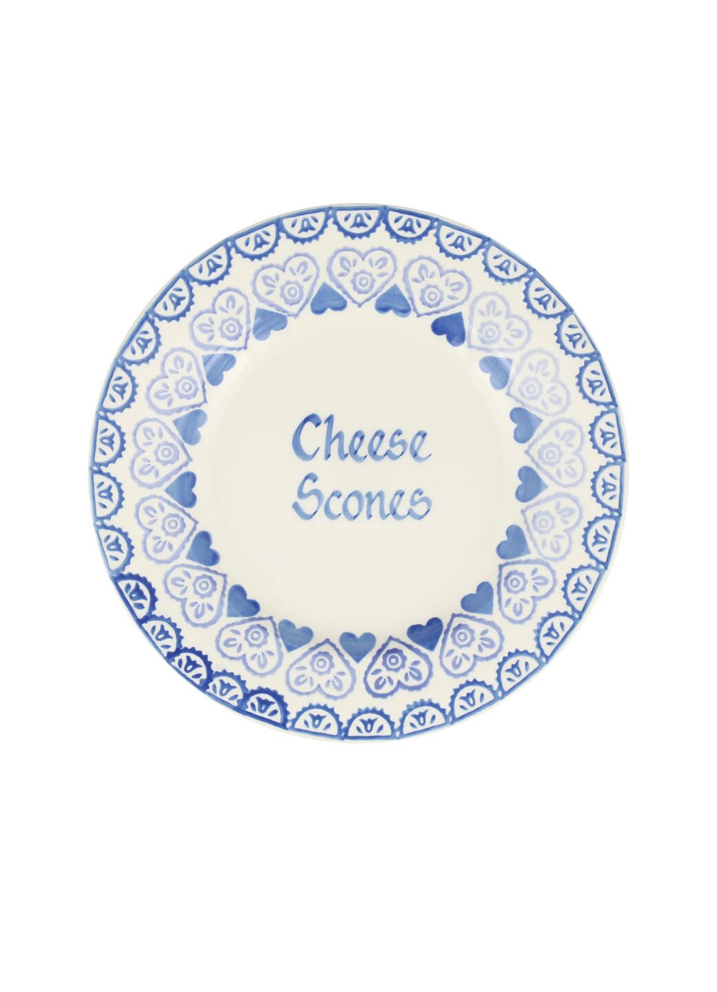 Personalised Blue Sampler Medium Dinner Plate, 8.5 Inch