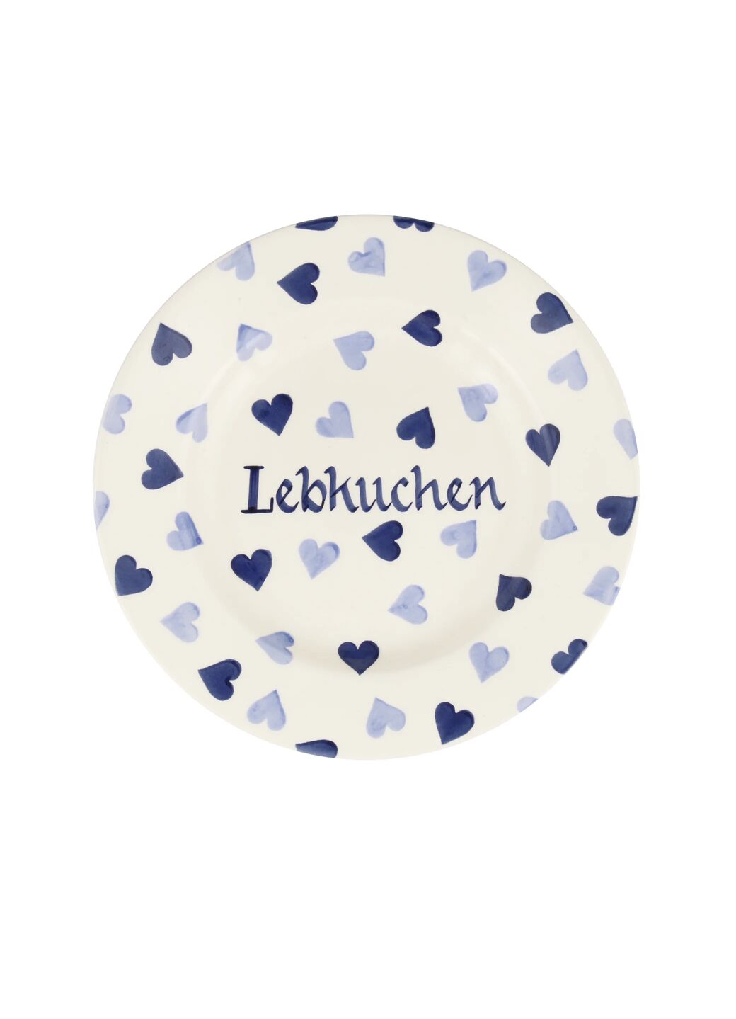 Personalised Blue Hearts Medium Dinner Plate, 8.5 Inch