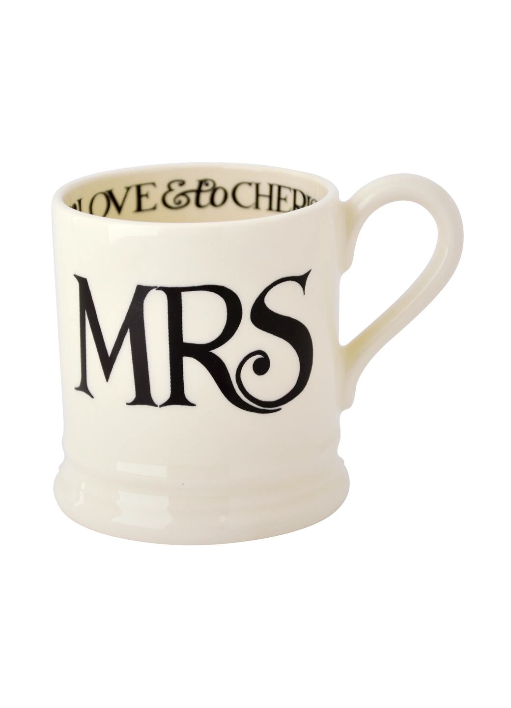 Seconds Black Toast Mrs 1/2 Pint Mug