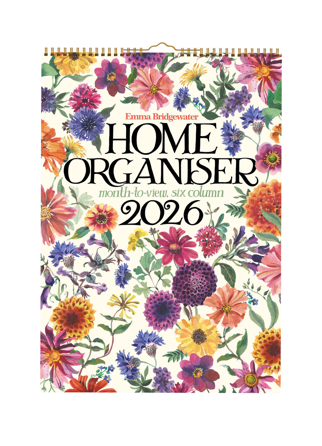 Garden Flowers A3 Home Organiser 2026