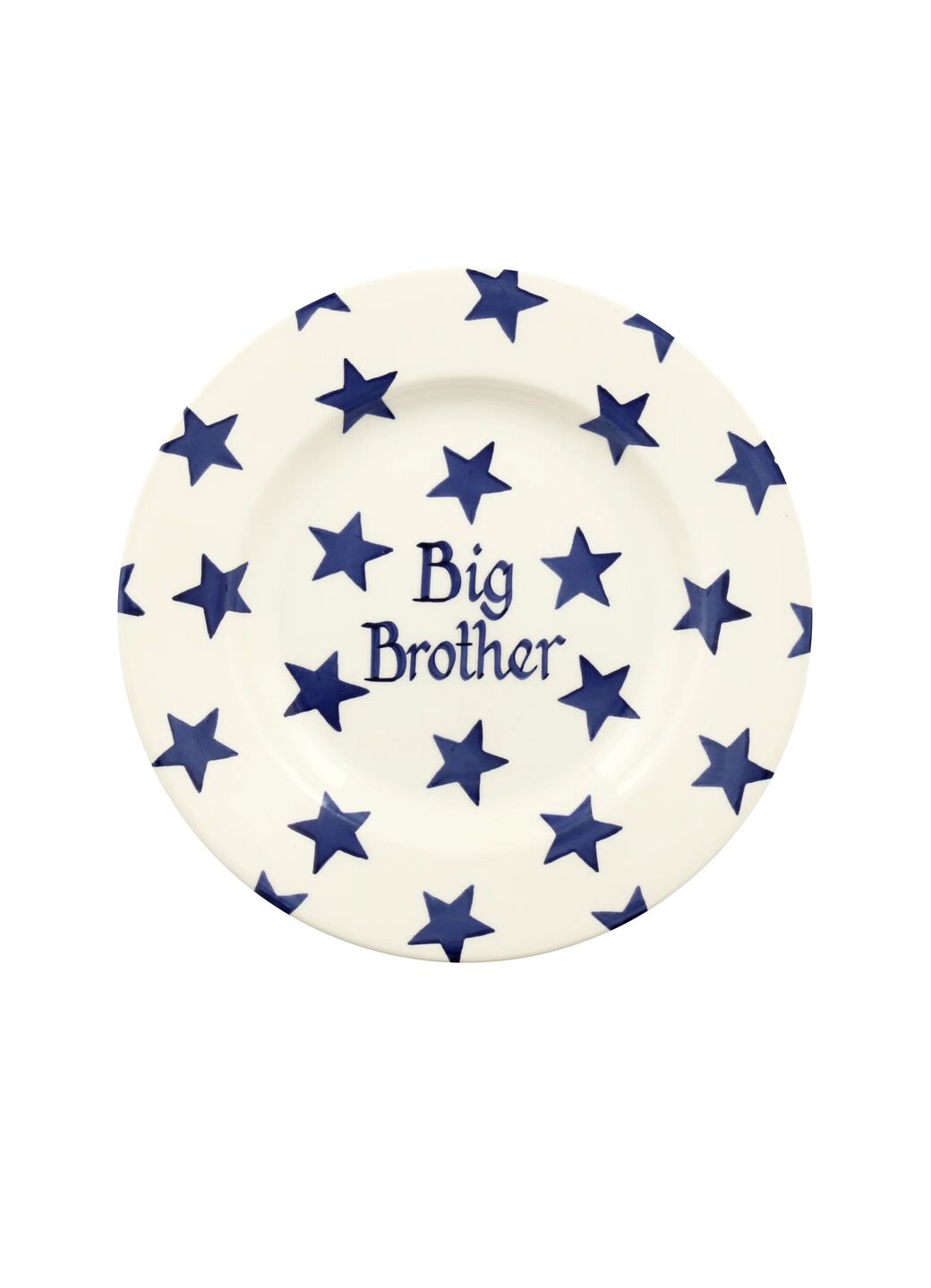Personalised Blue Star Medium Dinner Plate, 8.5 Inch
