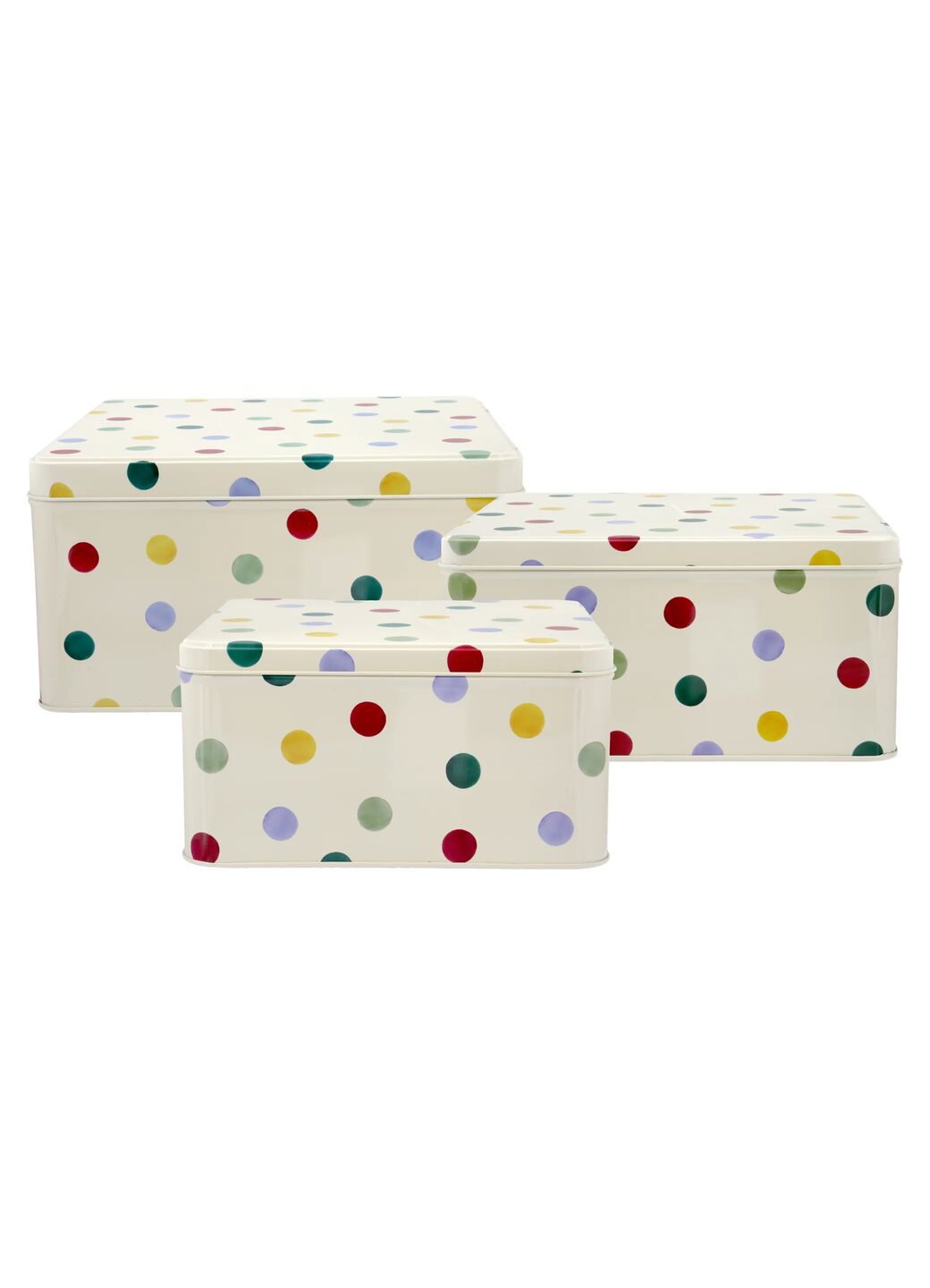 Polka Dot Set of 3 Square Cake Tins