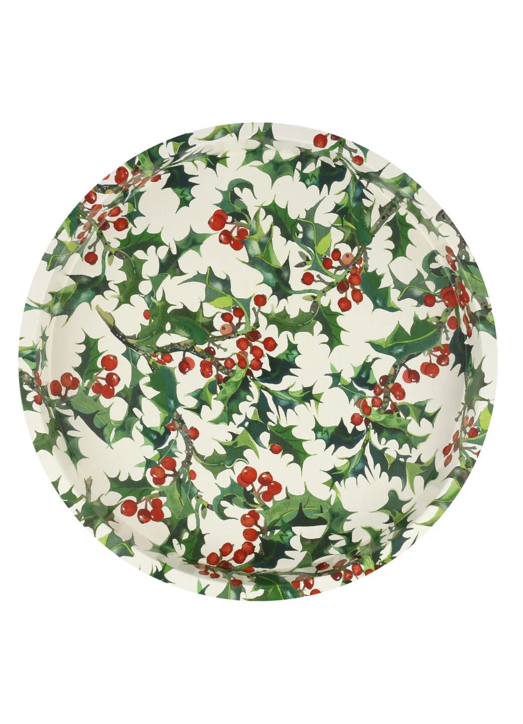Holly Round Tin Tray