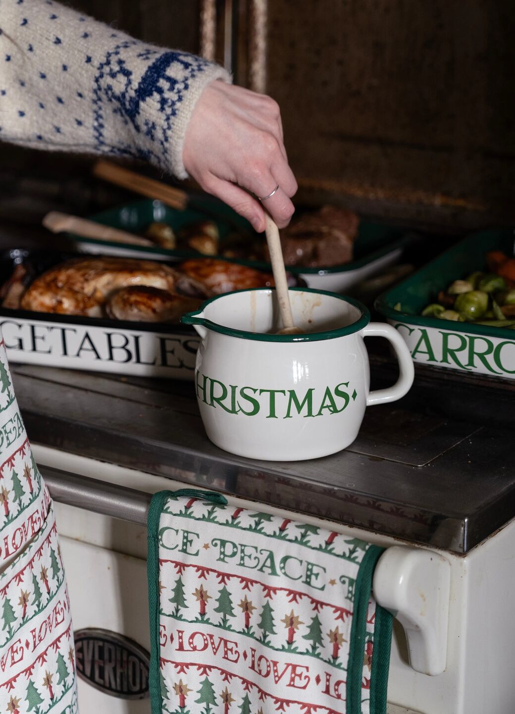 Christmas Toast & Marmalade Enamel Bell Jug
