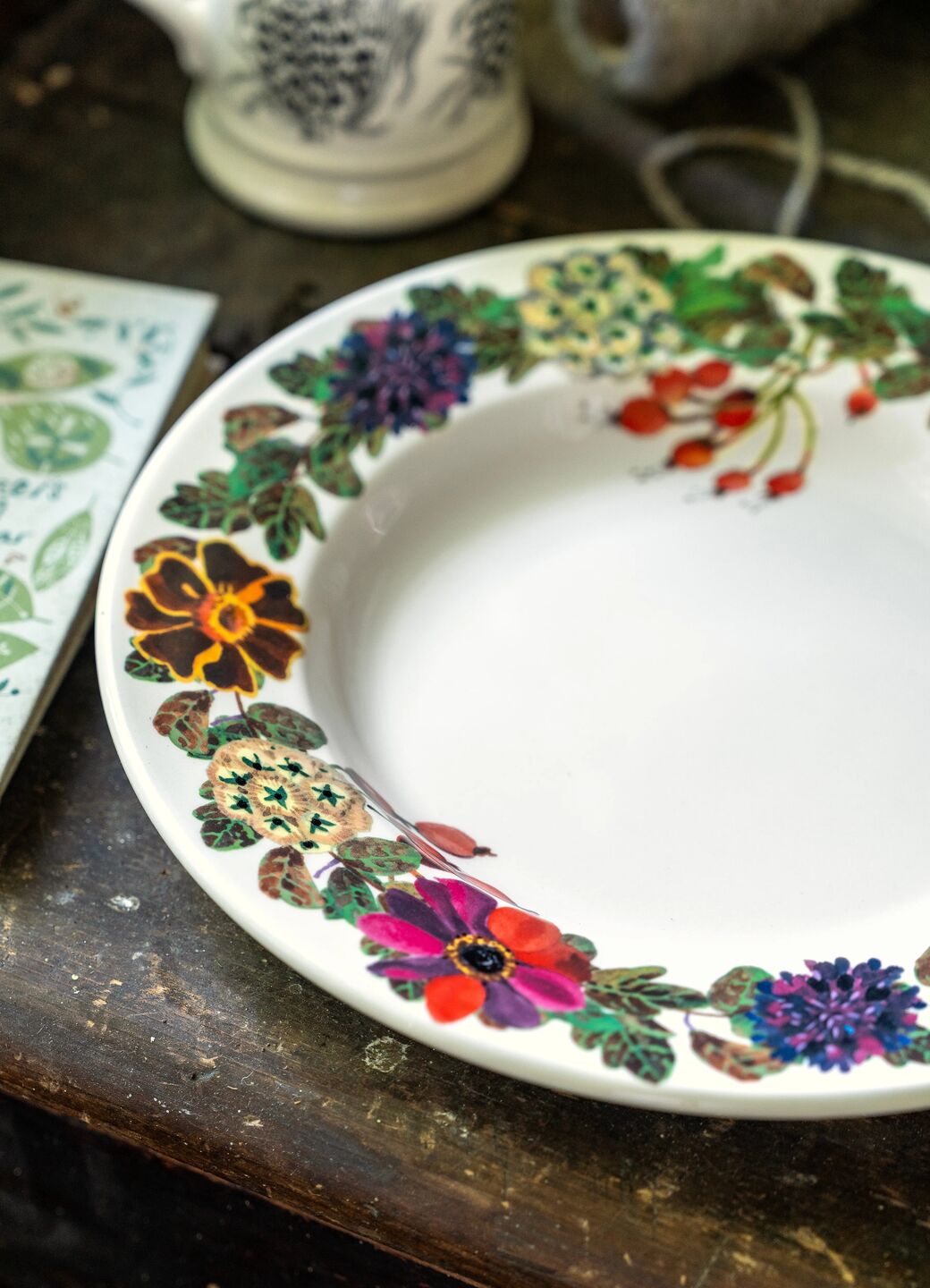 Autumn Flowers Large Dinner Plate, 10.5 Inch