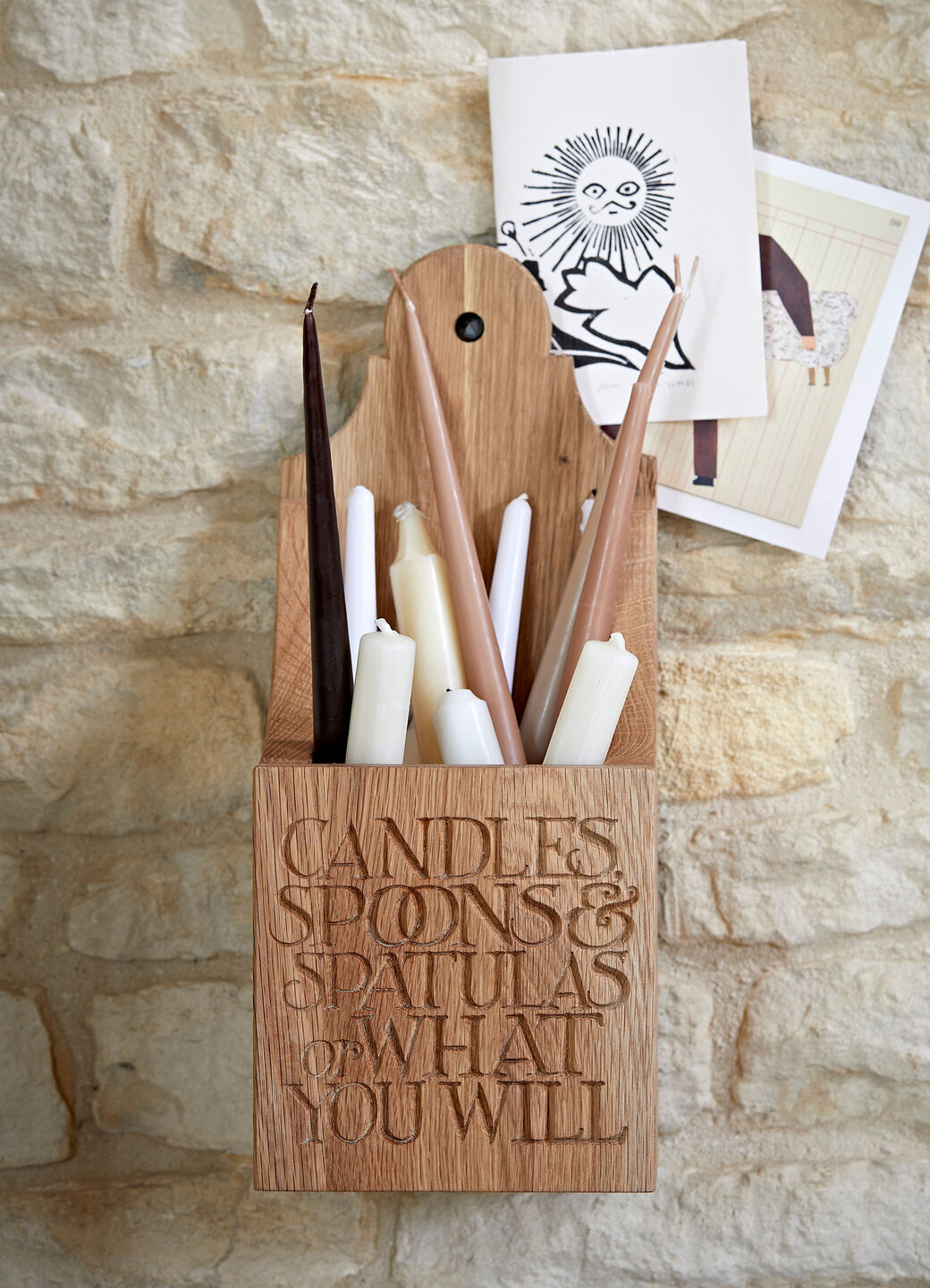 Black Toast Wooden Wall Hanging Storage Box