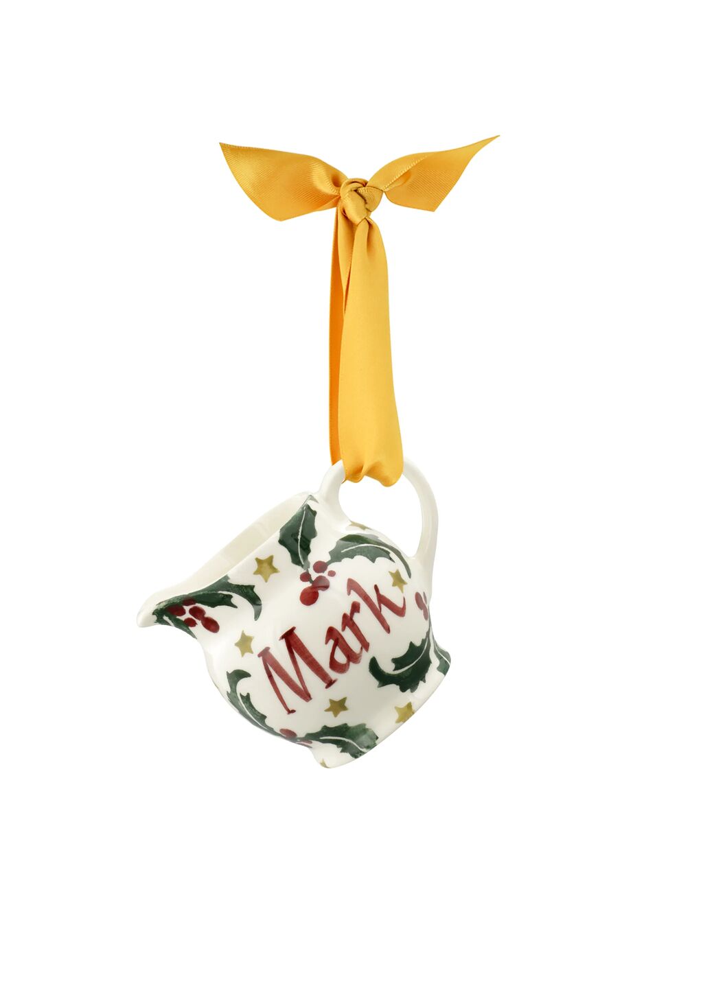Personalised Christmas Holly With Star Tiny Jug