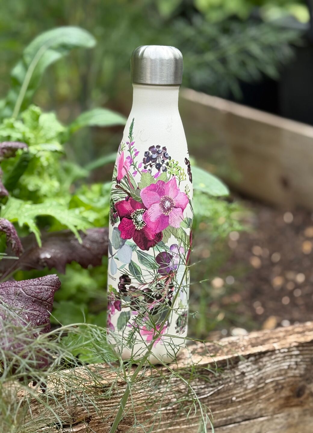 Winter Flowers Chilly's Insulated Bottle