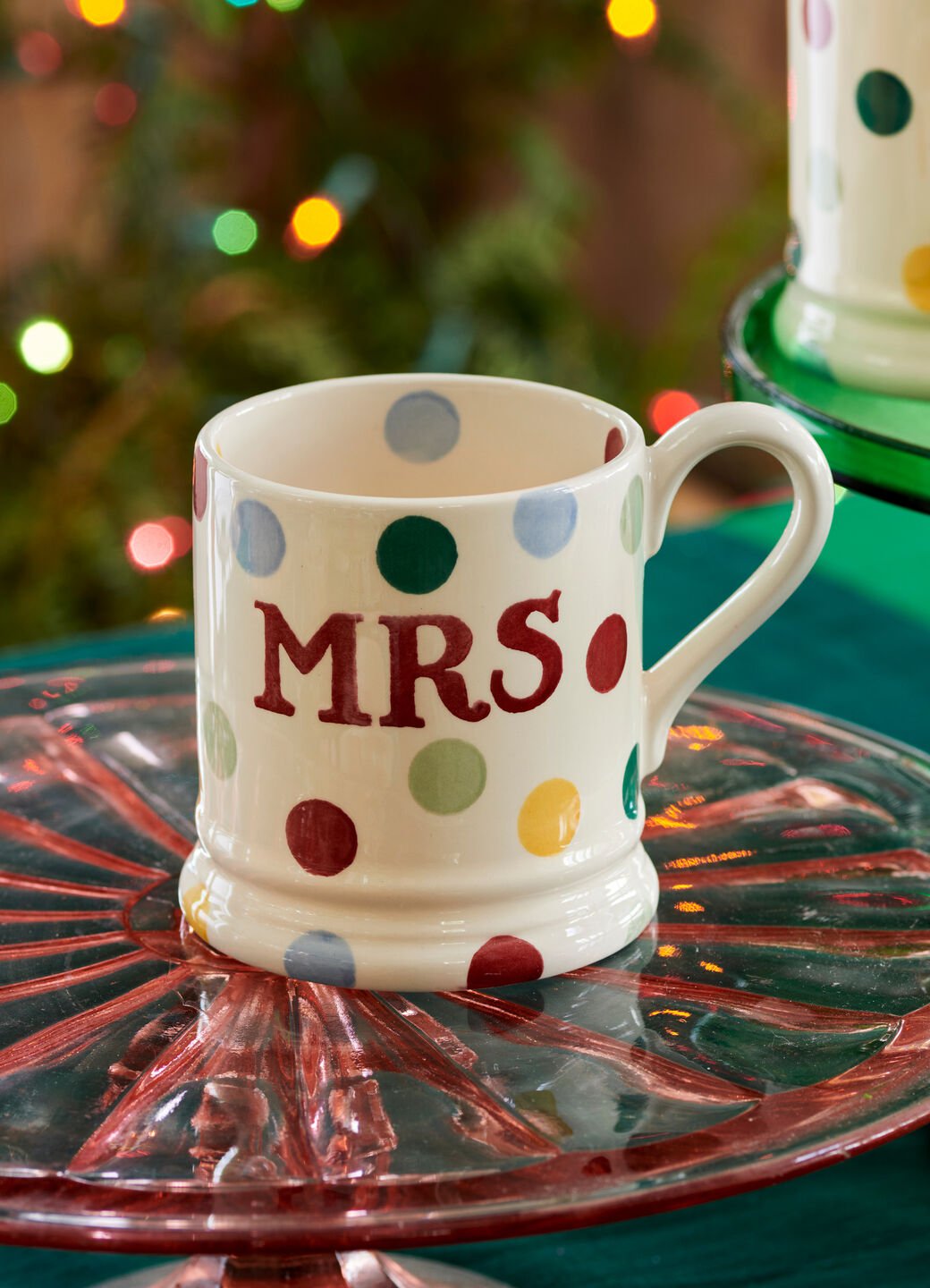 Seconds Polka Dot Mrs 1/2 Pint Mug