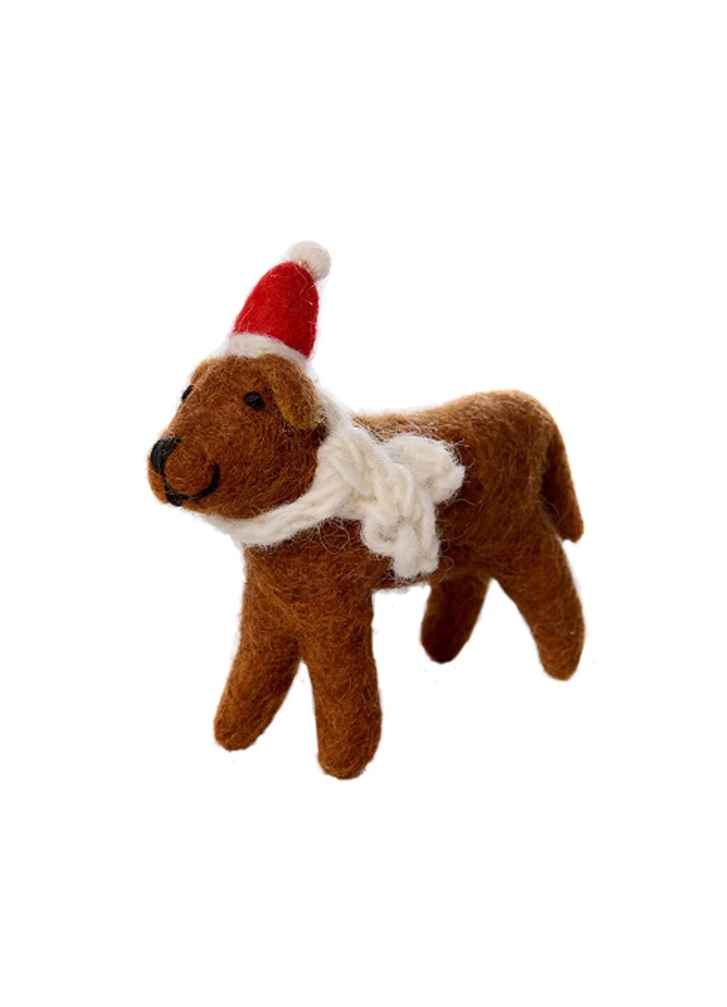 Chocolate Labrador Felt Christmas Decoration