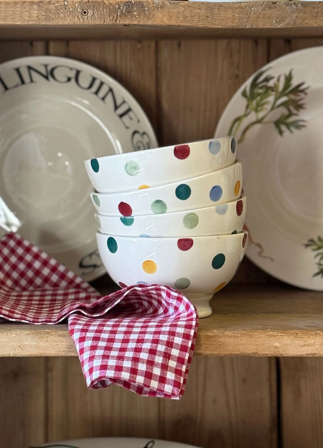 Polka Dot French Bowl - Set of 4