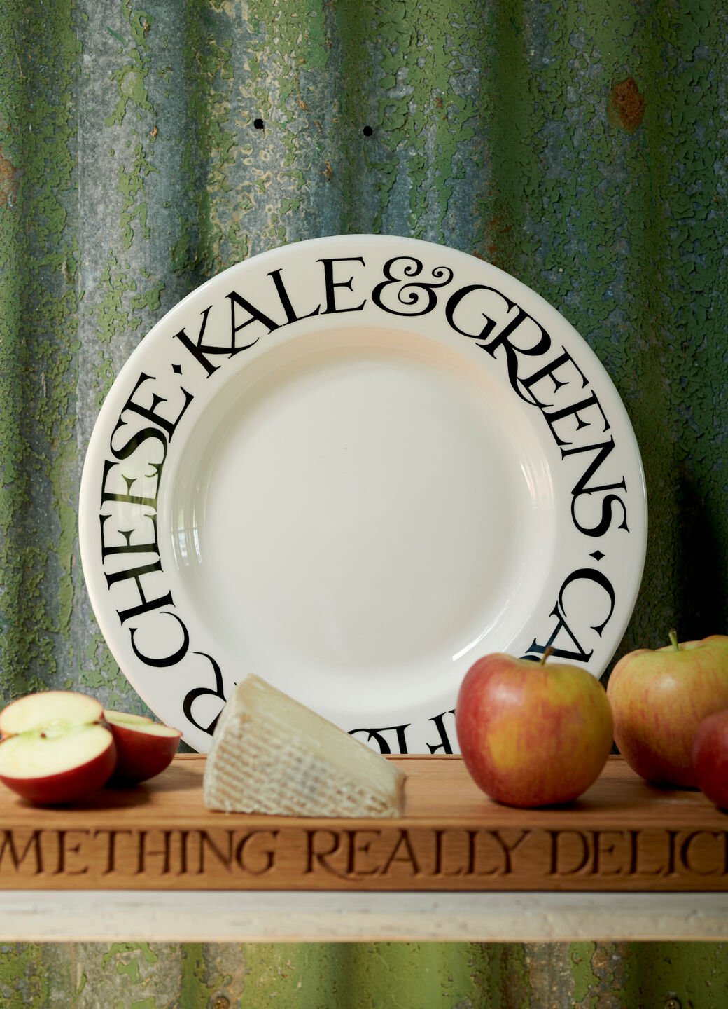 Seconds Black Toast Veggies Large Dinner Plate, 10.5 Inch