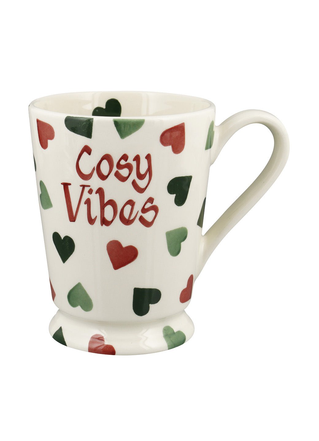 Personalised Red & Green Hearts Cocoa Mug Emma Bridgewater UK