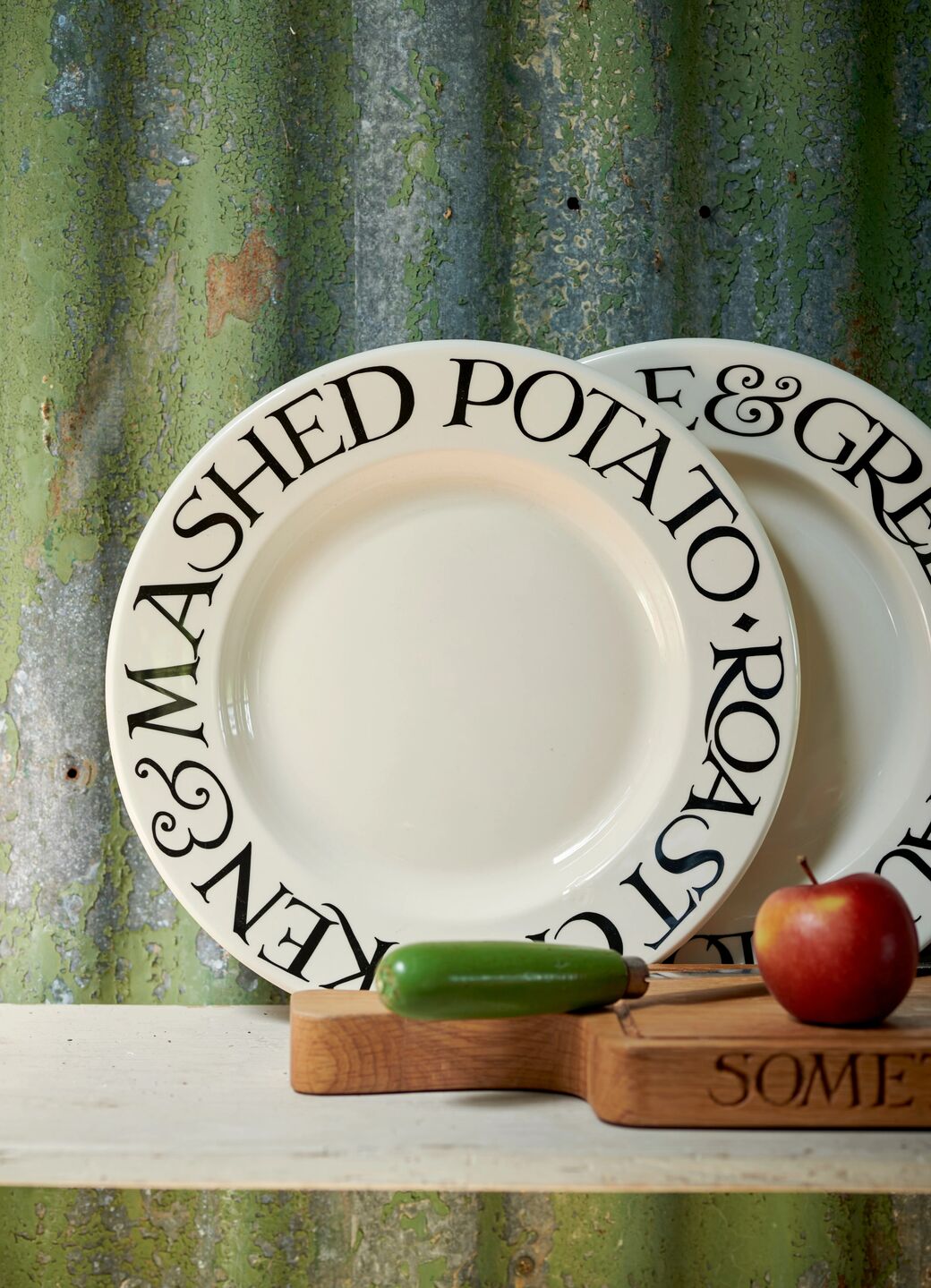 Black Toast Roast Chicken Large Dinner Plate, 10.5 Inch