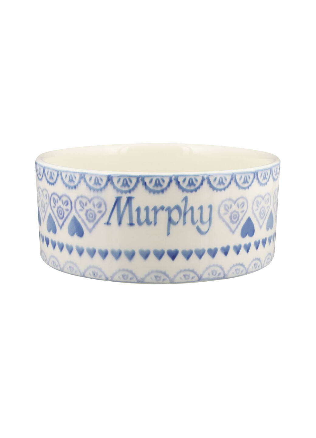 Personalised Blue Sampler Large Pet Bowl
