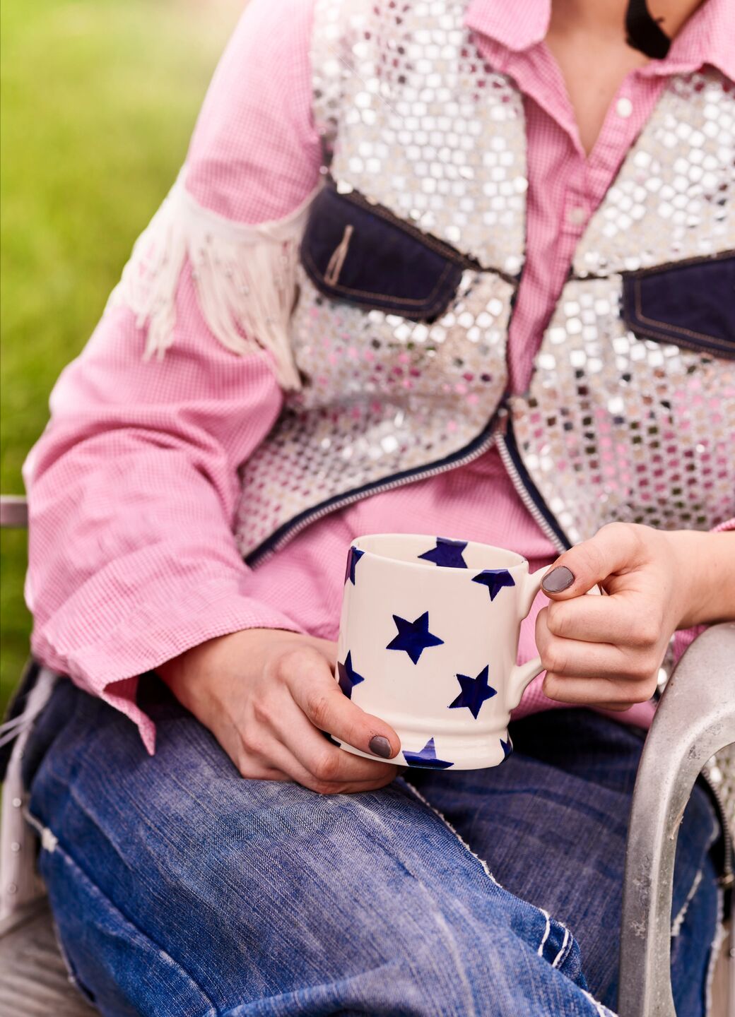 Seconds Blue Star 1/2 Pint Mug