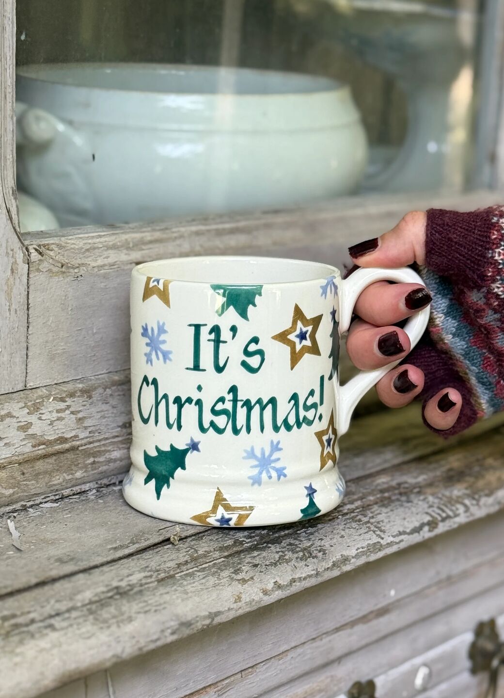 Personalised Winter Joy 1/2 Pint Mug