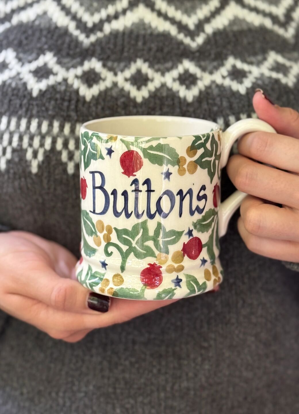 Personalised Rosehip & Ivy 1/2 Pint Mug