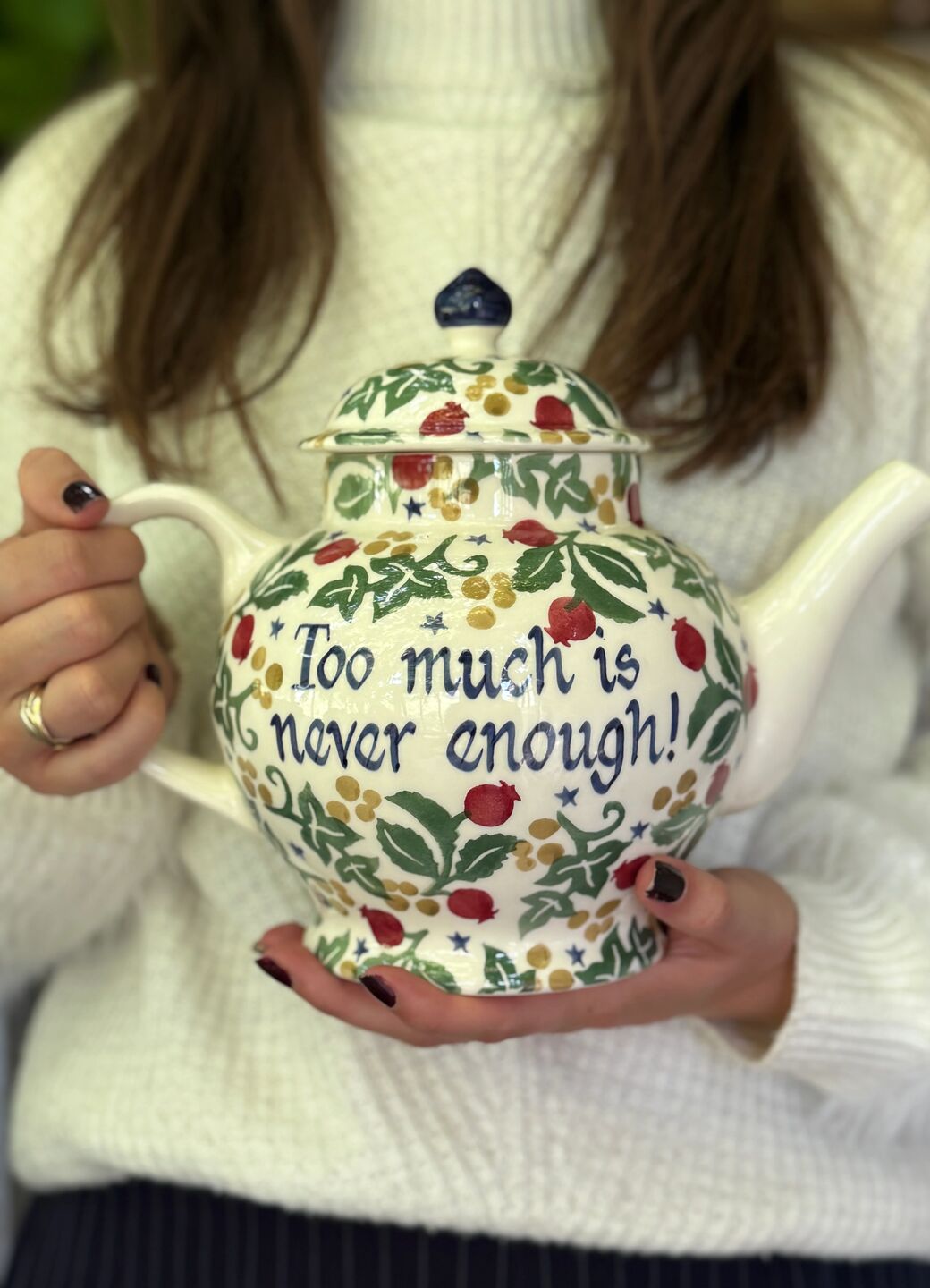 Personalised Rosehip & Ivy 4 Mug Teapot