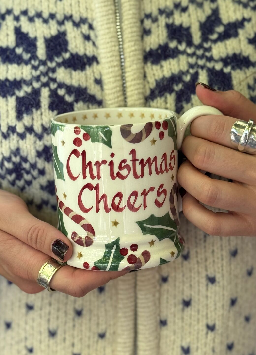Personalised Candy Canes 1/2 Pint Mug