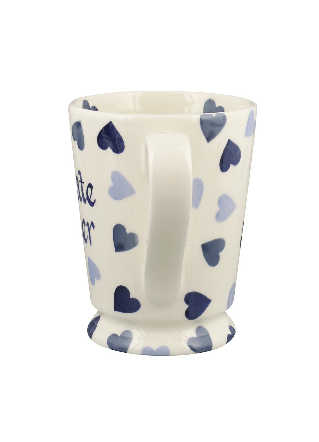 Personalised Blue Hearts Cocoa Mug