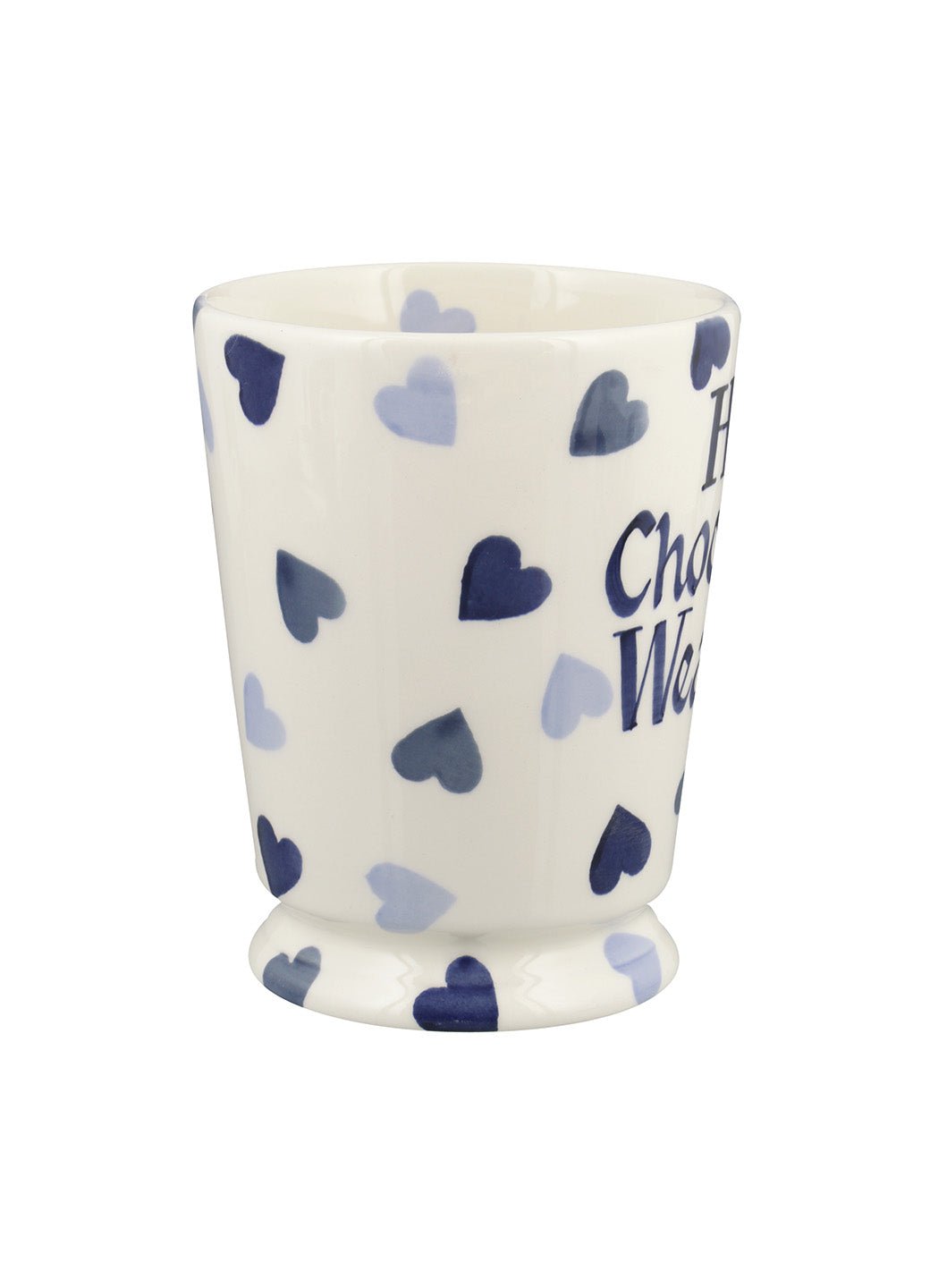 Personalised Blue Hearts Cocoa Mug
