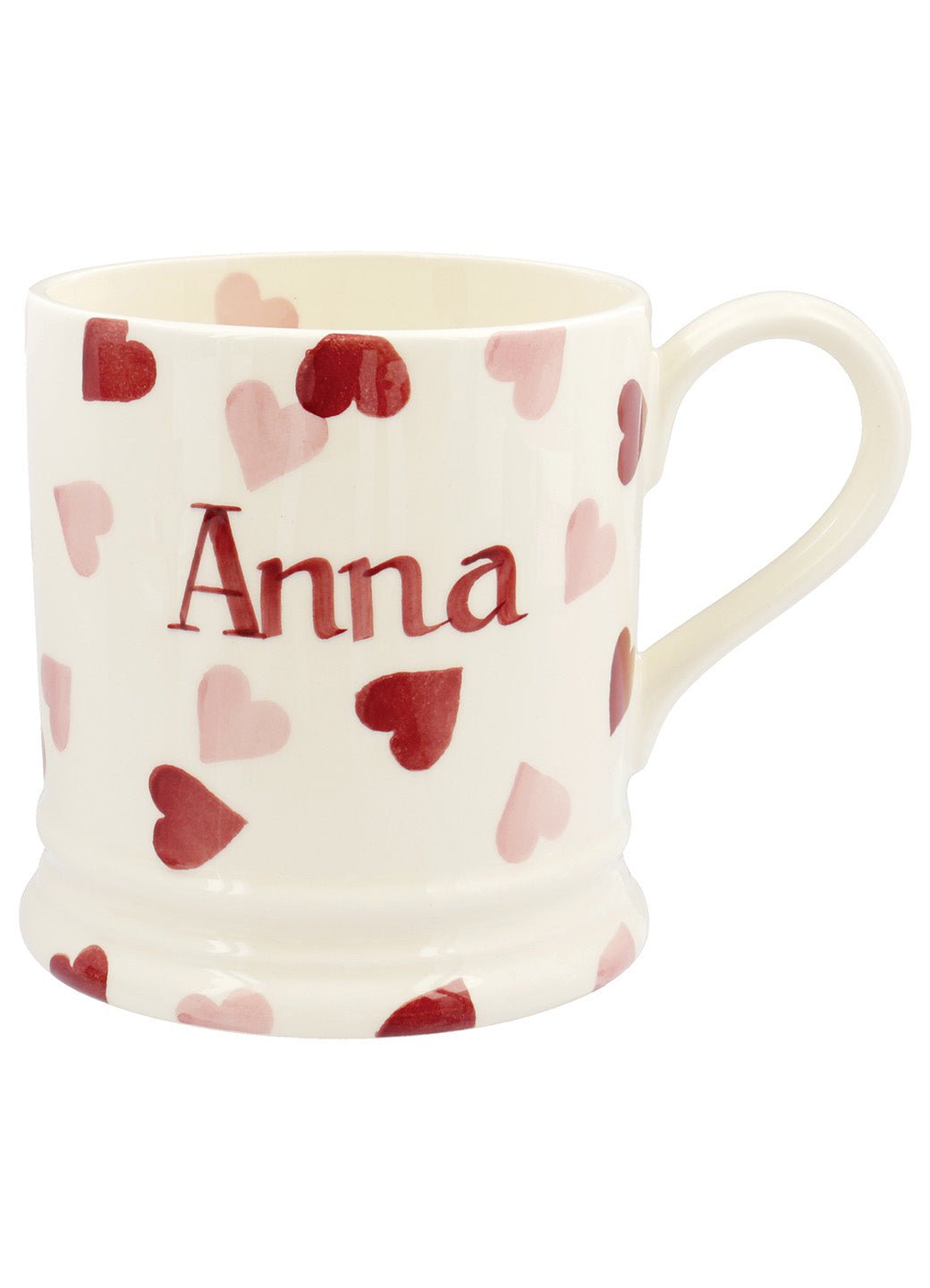 Personalised Pink Hearts Large Mug
