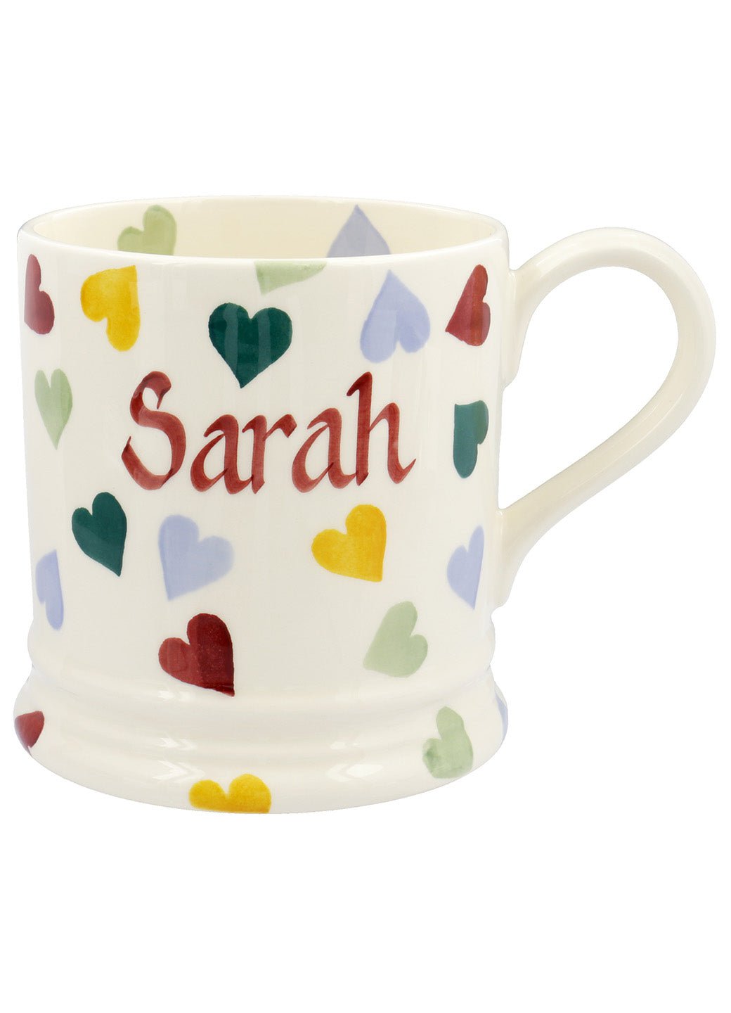 Personalised Polka Hearts Large Mug