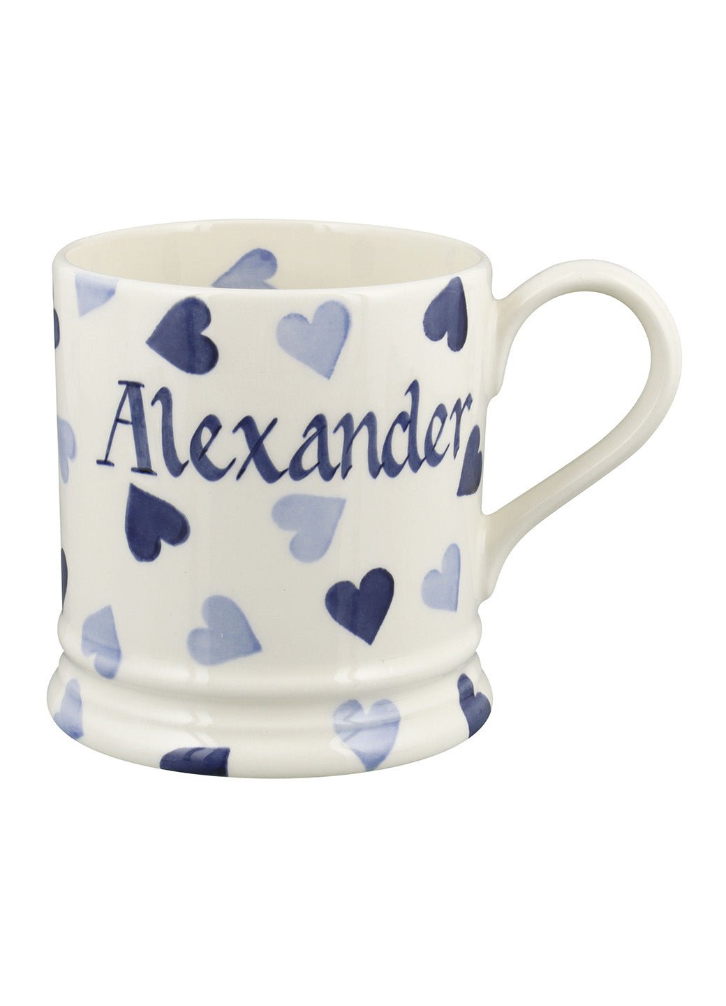 Personalised Blue Hearts Large Mug