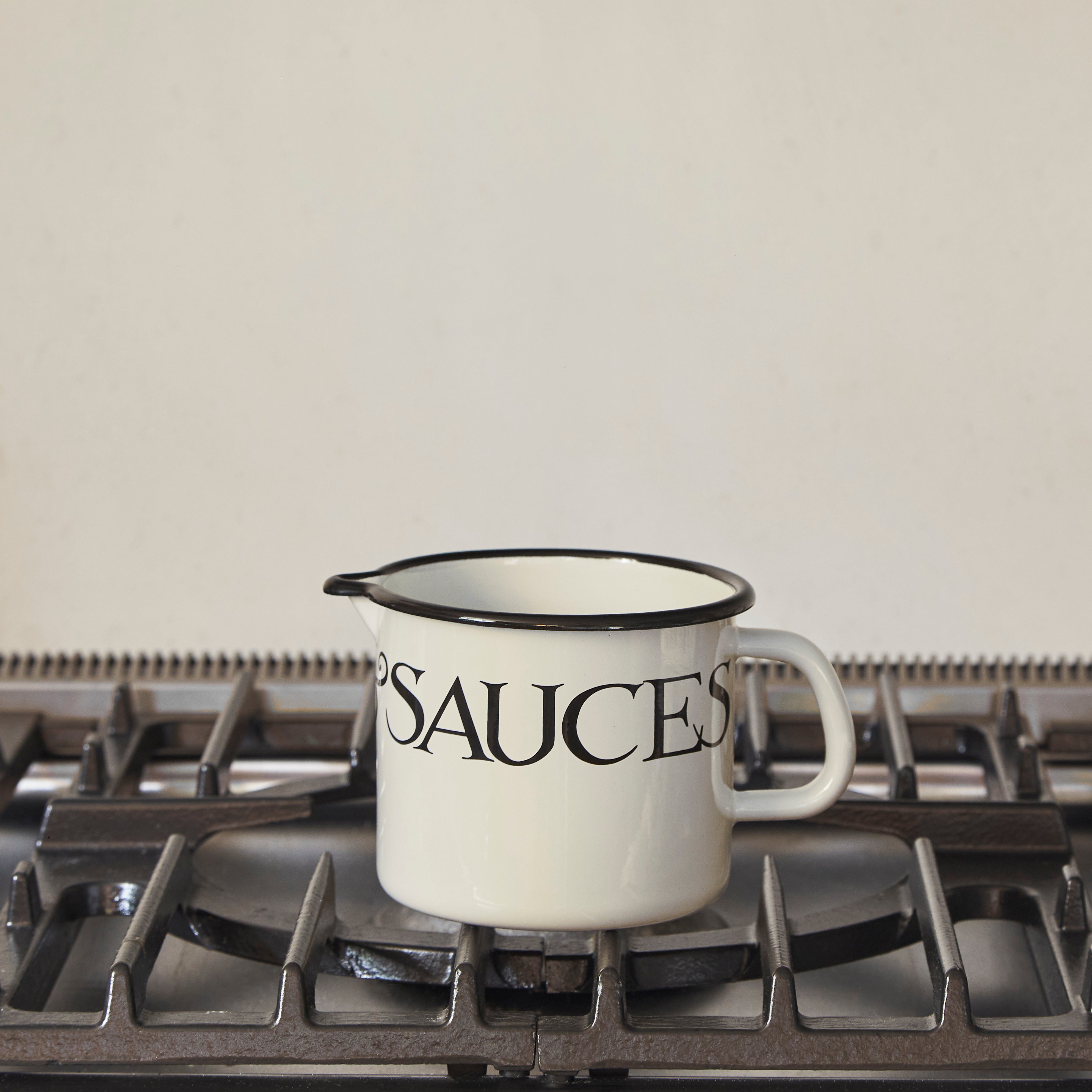 Black Toast Large Enamel Jug