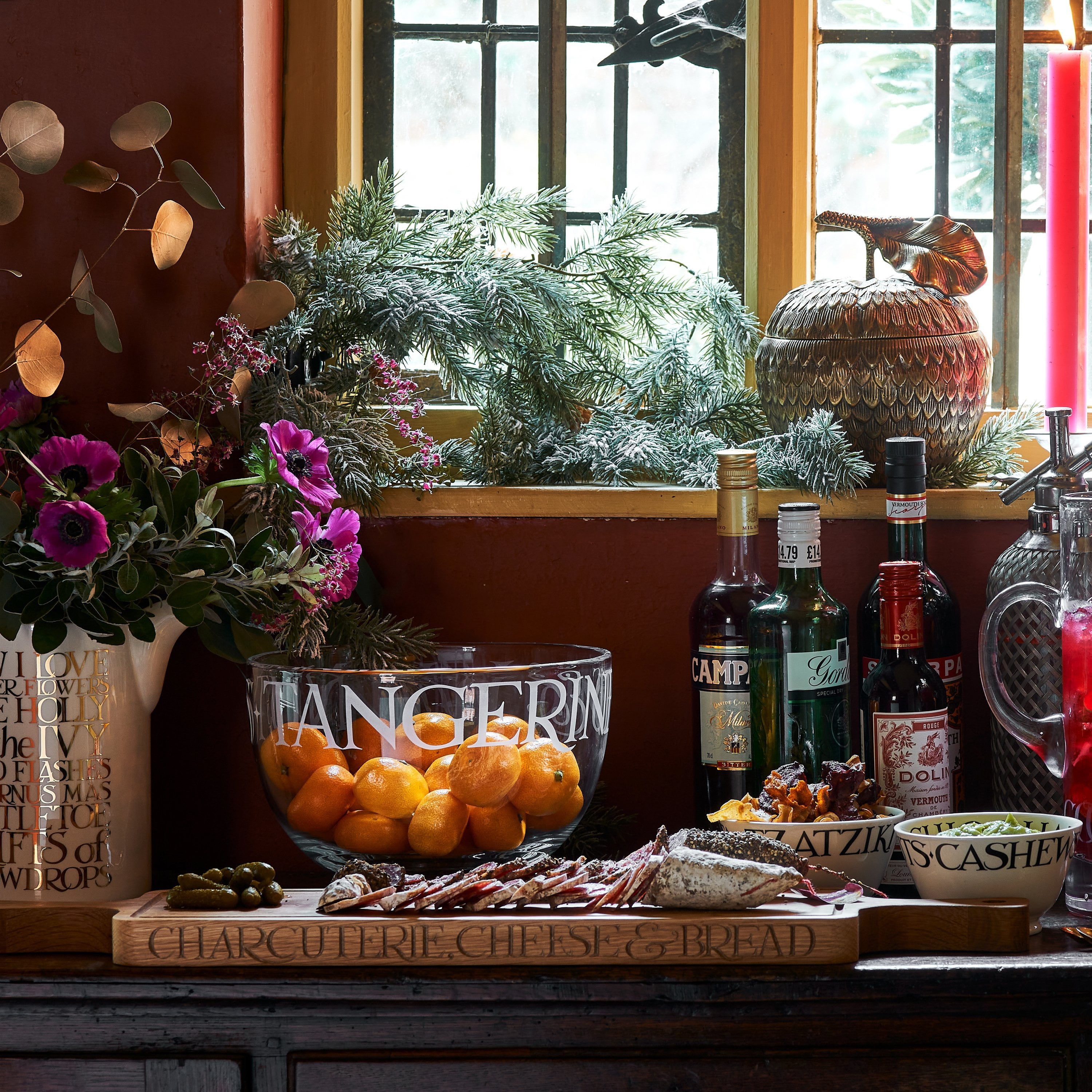 Black Toast Long Wooden Serving Board