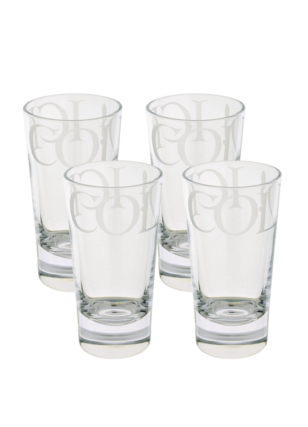 Black Toast Tall Glass Tumbler - Set of 4