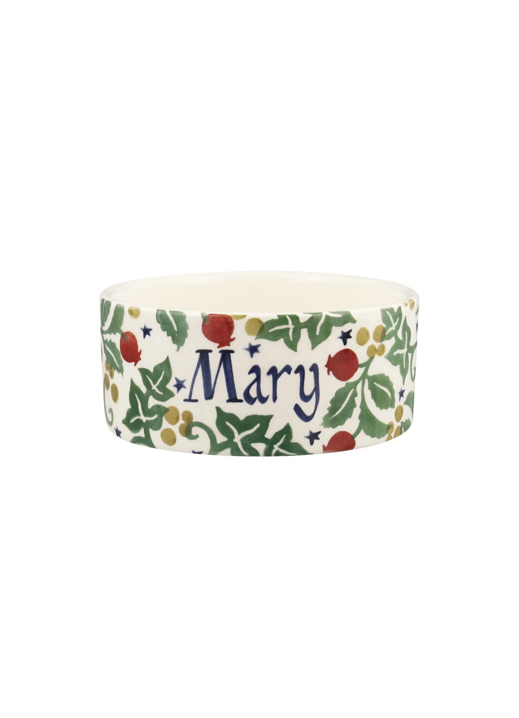 Personalised Rosehip & Ivy Small Pet Bowl