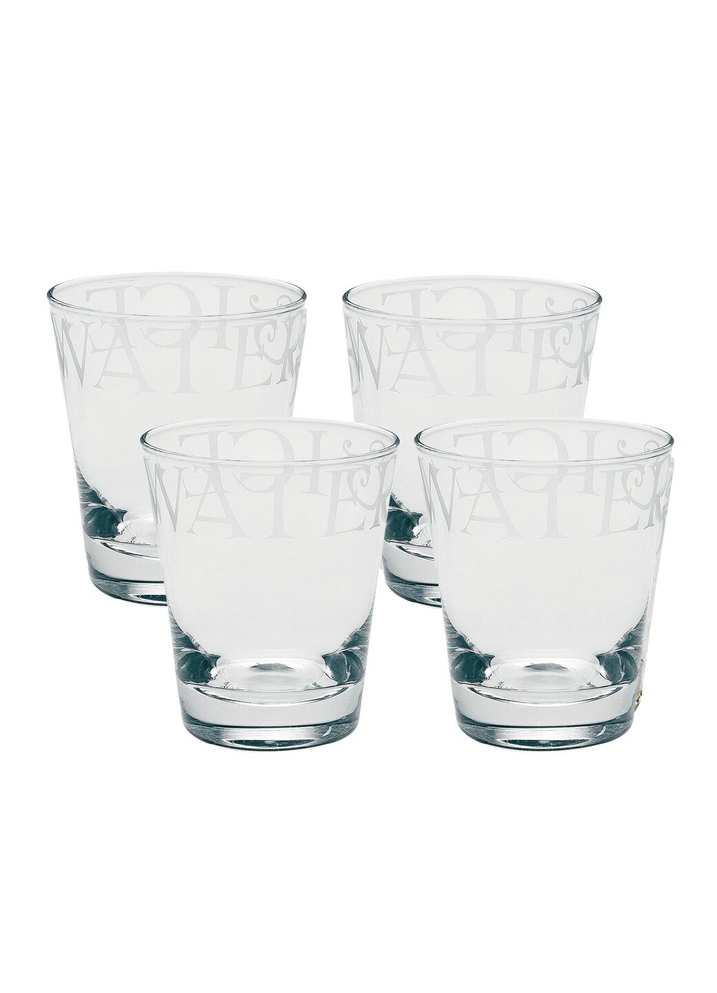 Black Toast Large Glass Tumbler - Set of 4