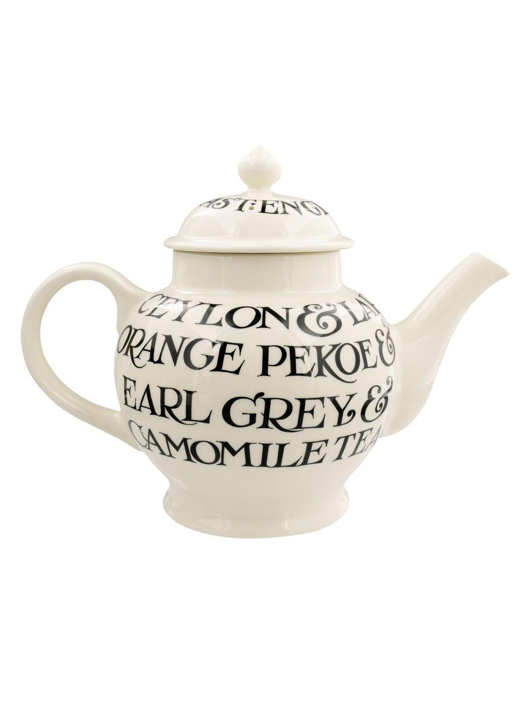 Seconds Black Toast 4 Mug Teapot