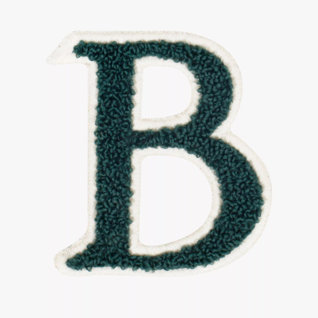 Iron On Embroidered Letter Patch-B