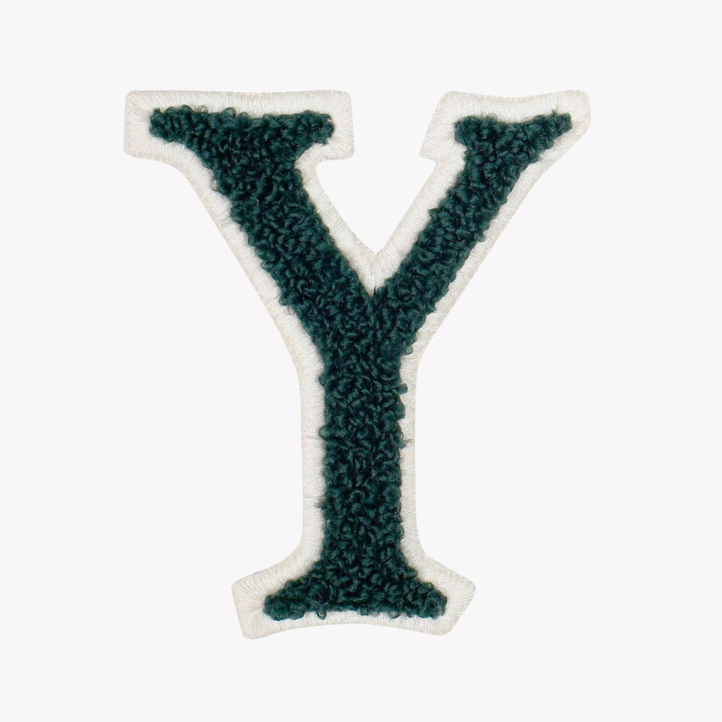 Iron On Embroidered Letter Patch-Y