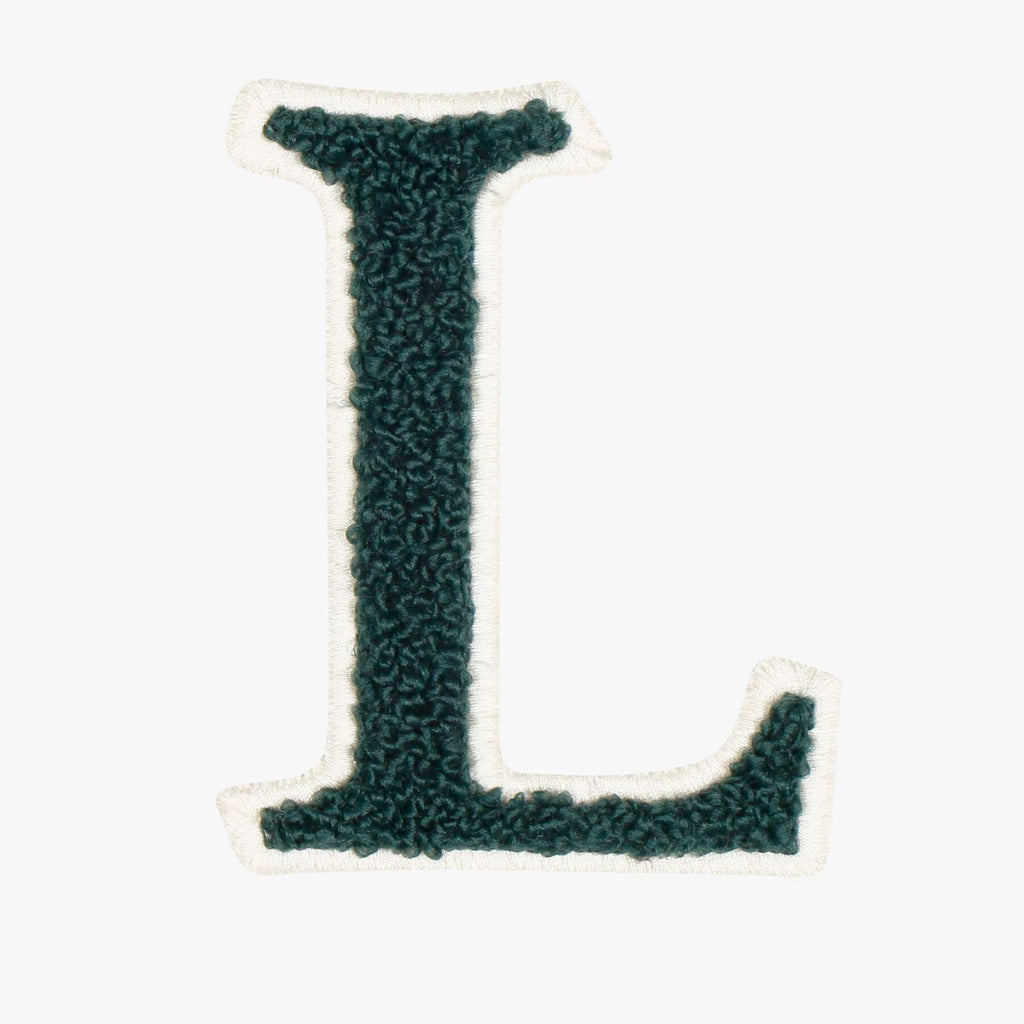Iron On Embroidered Letter Patch-L