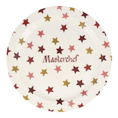 Personalised Pink & Gold Stars Serving Plate