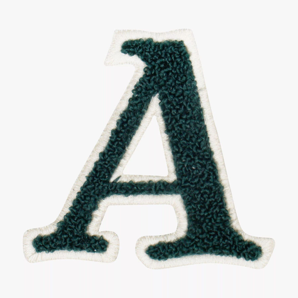 Iron On Embroidered Letter Patch-A