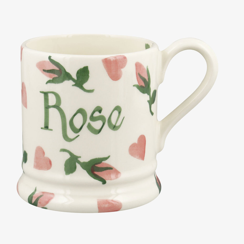 Personalised Little Rose Bud 1/2 Pint Mug