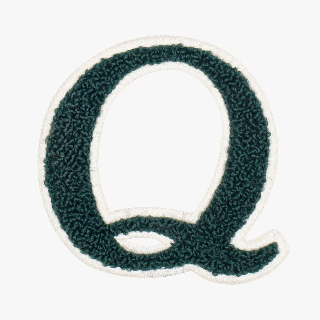 Iron On Embroidered Letter Patch-Q